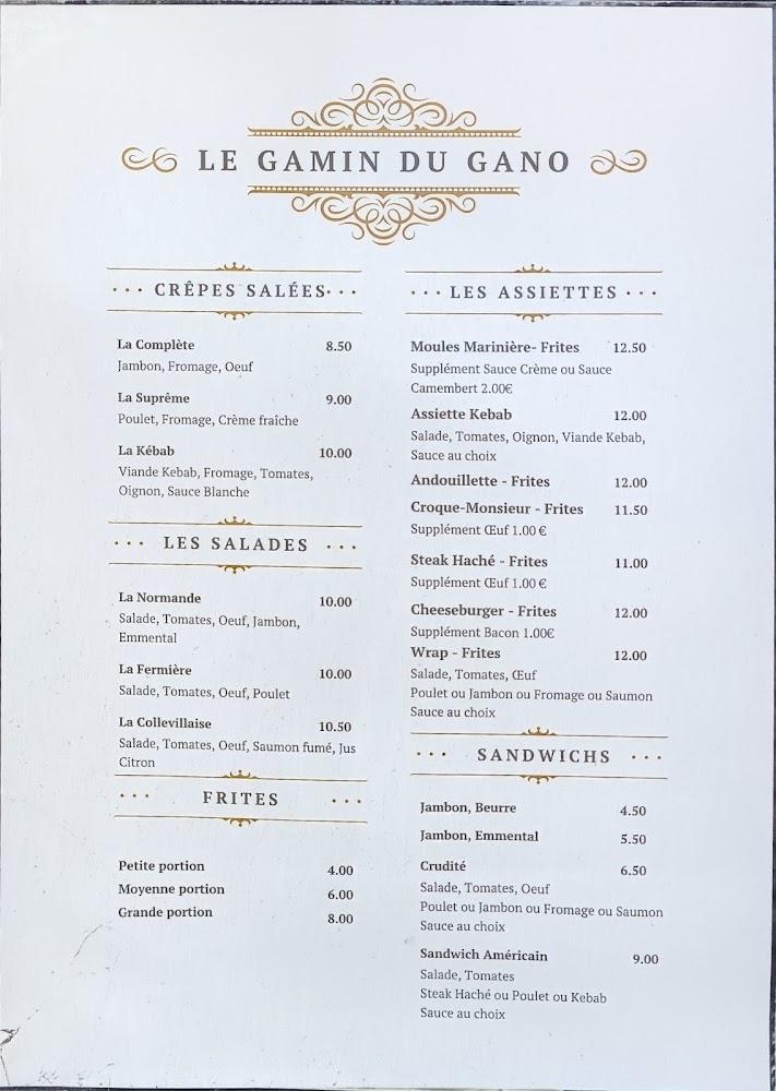 Le Gamin Du Gano - Menu Image 1
